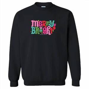 NEW SOUTHERN COUTURE men's merry and bright sweatshirt in black